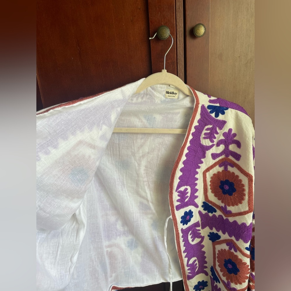 Blink Buy Women's Suzani Embroidered Jacket NWOT / Made in India - Picture 6 of 17